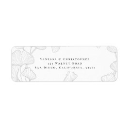 Tidigarelagt element: Ginkgo Biloba-adressetikett Returadress Etikett