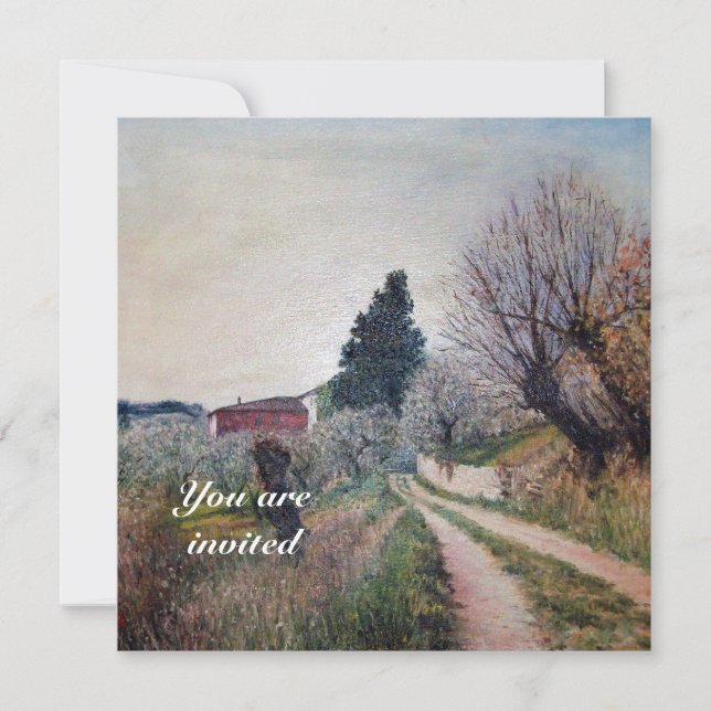 TIDIGAST VÅR I VERNALESE / Tuscan landskap Inbjudningar (Framsida)