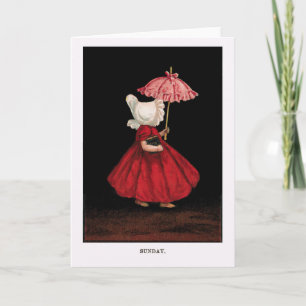 Tidigt 1900-årskort för solljus Söndag Kort