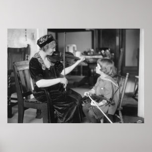 Tidigt 1900-talet Violin Lesson Poster