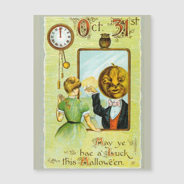 Tidigt 1900-talets Vintage Halloween Hälsning (Framsida)