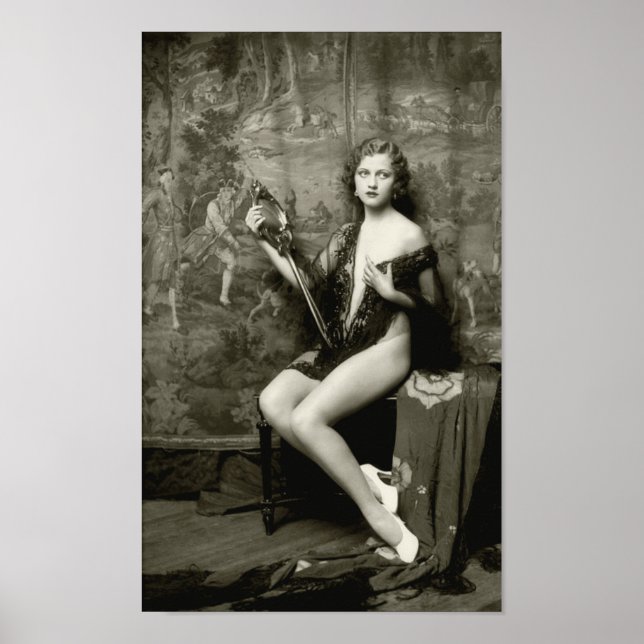 Tidigt 1900-talets vykort för Fransk Poster (Framsidan)