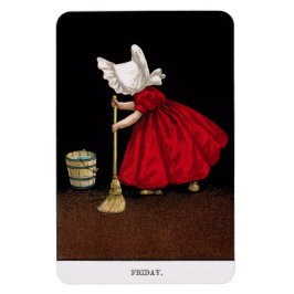 Tidigt 1900's Fredag Sunbonnet Sue Magnet