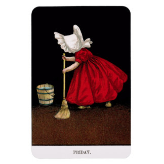 Tidigt 1900's Fredag Sunbonnet Sue Magnet