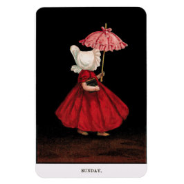 Tidigt 1900's Söndag Sunbonnet Sue Magnet