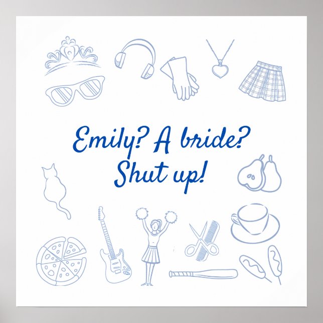 Tidigt 2000's Movie Princess Bachelorette Anpassni Poster (Framsidan)