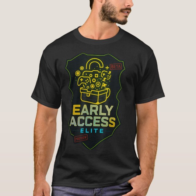 Tidigt Access Elite Gaming Innehåll Creator Beta T T Shirt (Framsida)