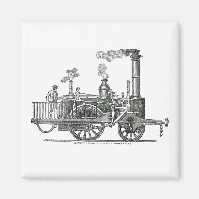 Tidigt ånglok magnet (Framsidan)