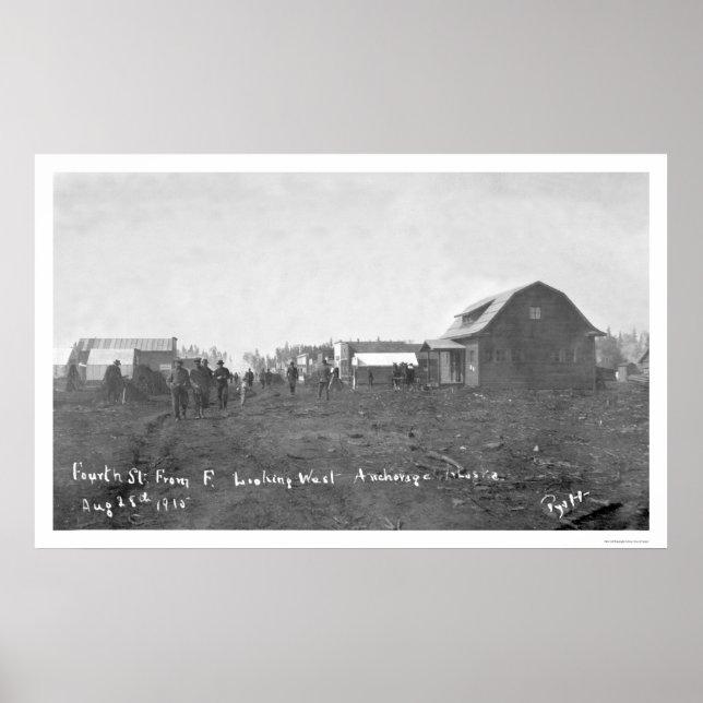 Tidigt ankorage Alaska 1915 Poster (Framsidan)