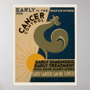 Tidigt är honnörsordet för cancer kontrollerar poster