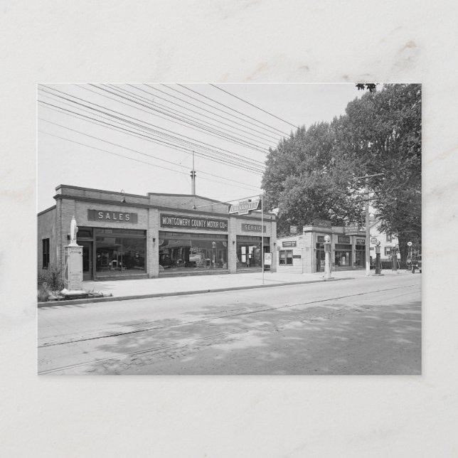 Tidigt Auto Dealert, 1926 Vykort (Framsida)