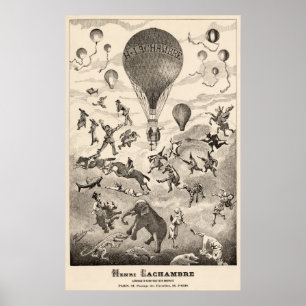 Tidigt BALLOON Maker Henri Lachambre Advertising Poster