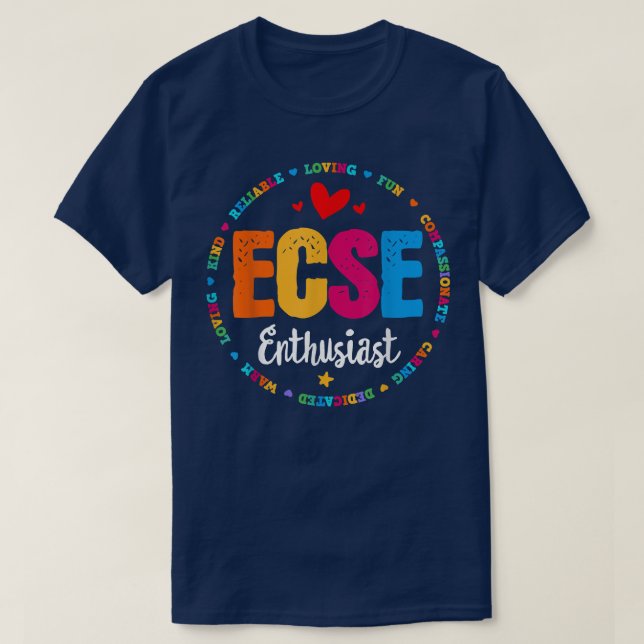Tidigt Barn Speciell  SPED ECSE Crew T Shirt (Design framsida)