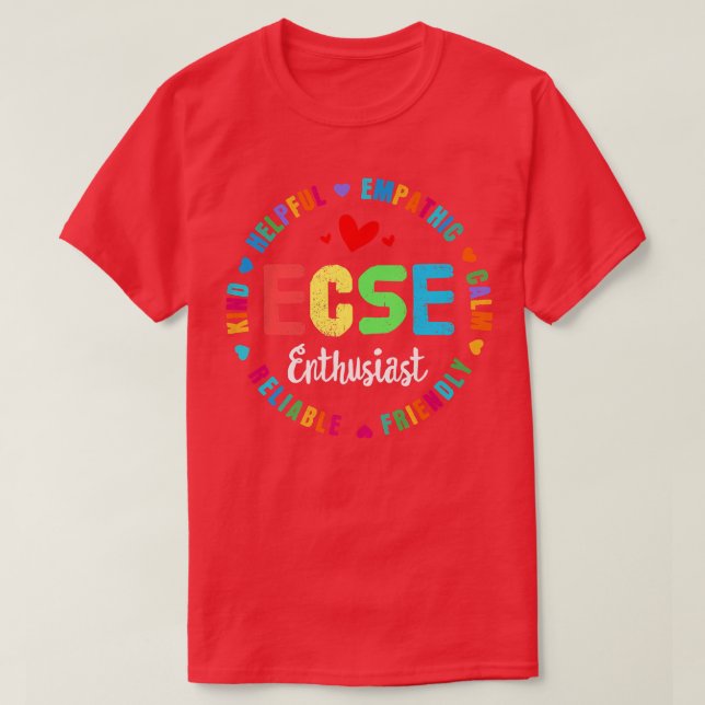 Tidigt Barn Speciell  SPED ECSE Crew T Shirt (Design framsida)