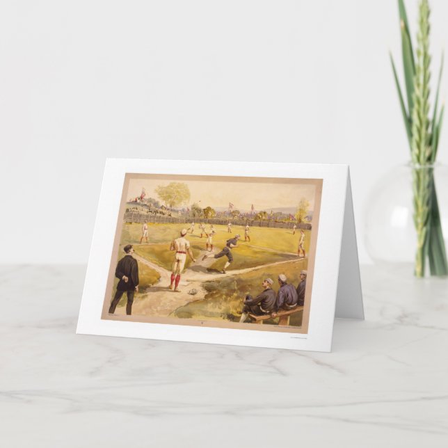 Tidigt Baskeball Skriv ut 1887 Kort (Framsida)