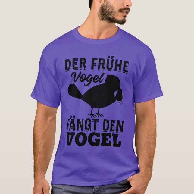 Tidigt Bird Catcheshe Bird Funny Bird Älskare T Shirt (Framsida)