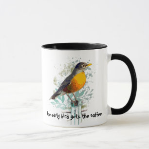 Tidigt Bird får Coffee Robin Mugg