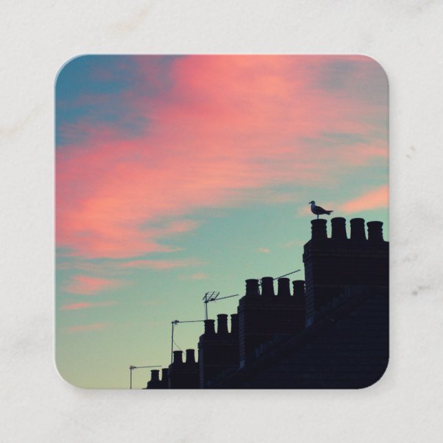 Tidigt Bird Fyrkantigt Visitkort (Framsida)