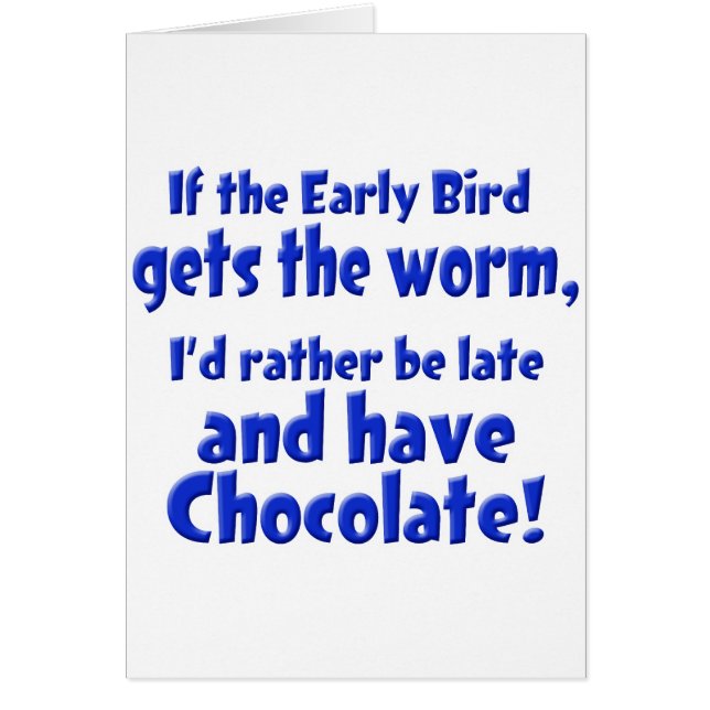 Tidigt Bird Hälsningskort (Framsidan)