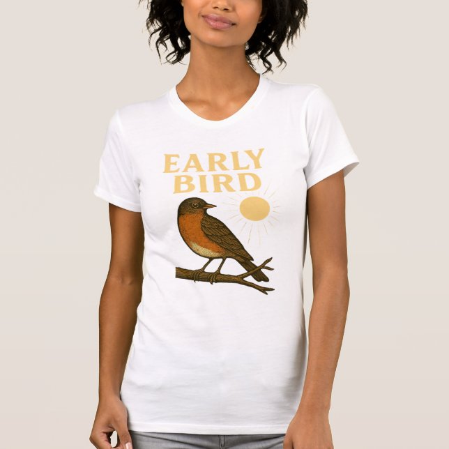 Tidigt Bird T Shirt (Framsida)