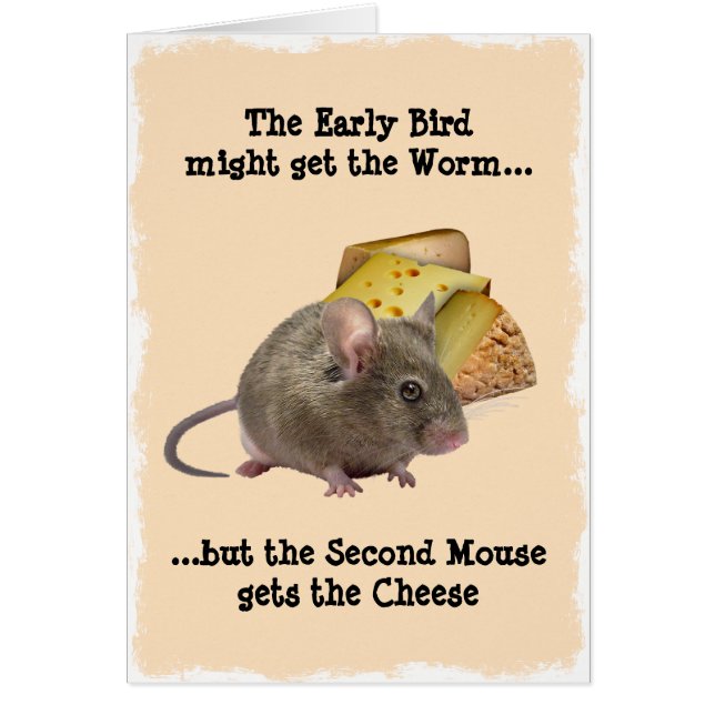 Tidigt Birden kan få Mask.. Hälsningskort (Framsidan)