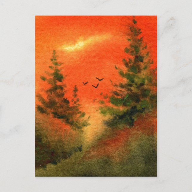 "Tidigt Birds" Land-vykort Vykort (Framsida)