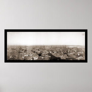 Tidigt Boston Panview Photo 1894 Poster