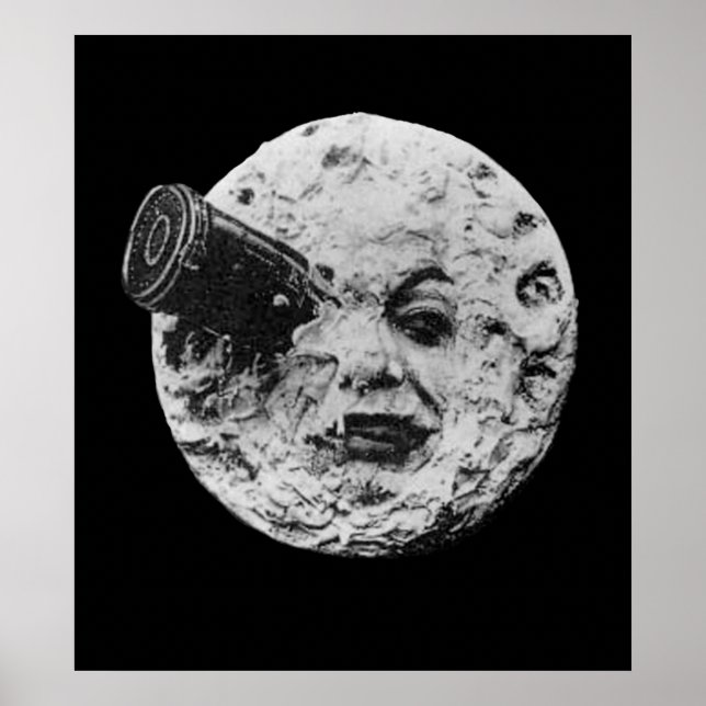TIDIGT CINEMA A Resa till Måne av Georges Melies Poster (Framsidan)