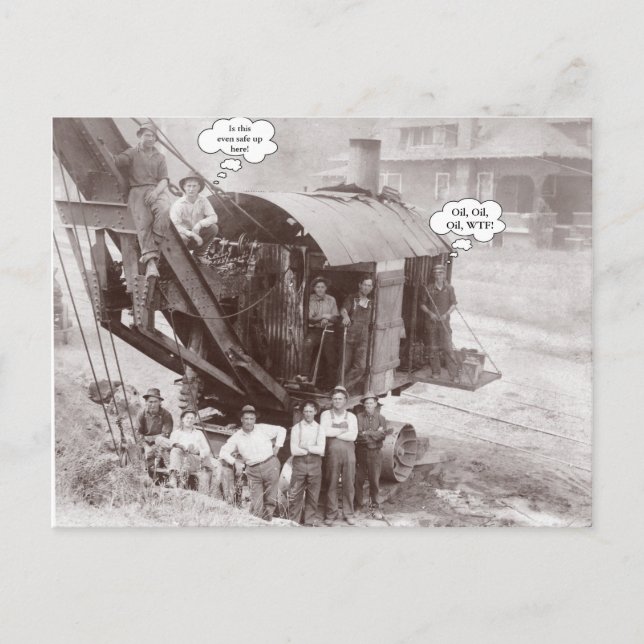 Tidigt Construction Equipment Crane Operator n Cre Vykort (Framsida)