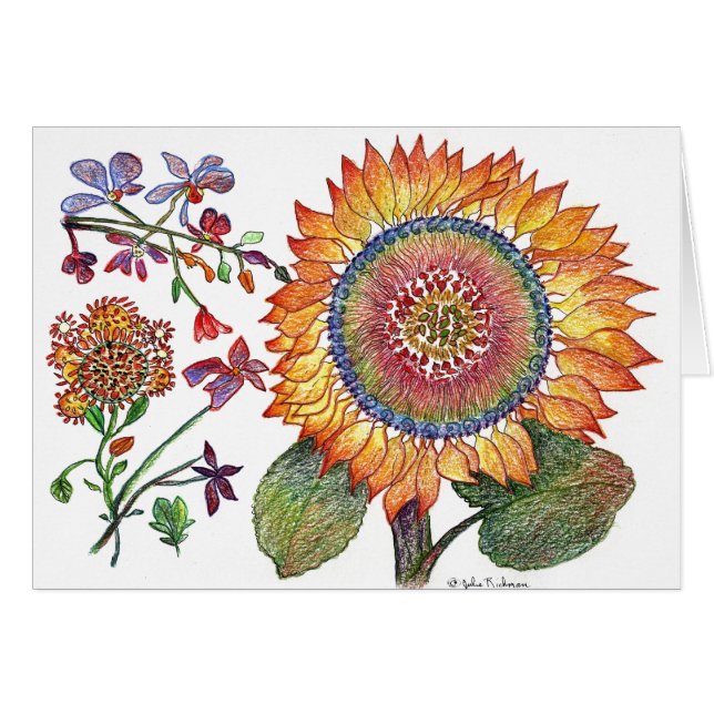 Tidigt Dag Solros Hälsningskort (Framsidan Horizontal)