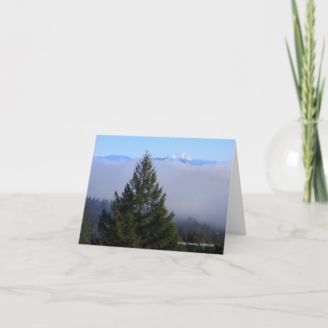 Tidigt-dimma med Mt. Shasta..... Kort (Framsida)