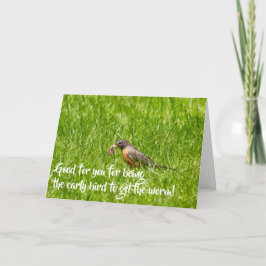 Tidigt fågel får Mask, Grattisar Kort