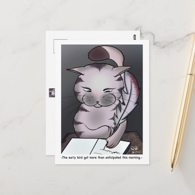 Tidigt fågelkort vykort (Fram/Back In Situ)