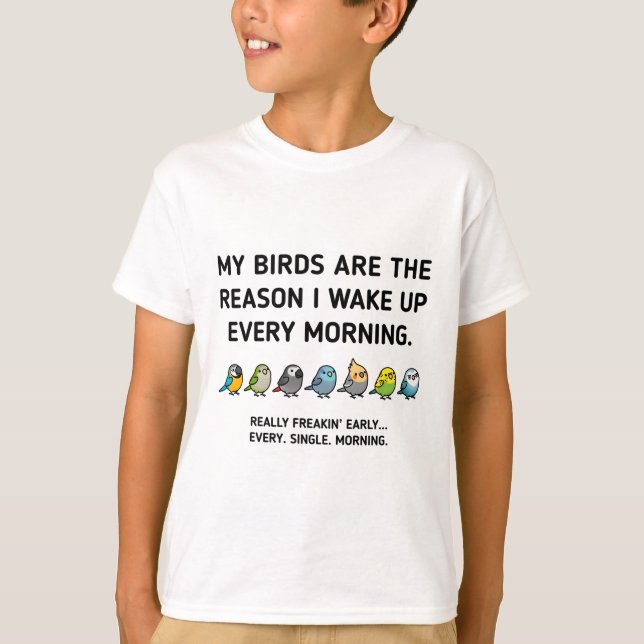 Tidigt fåglar t shirt (Framsida)