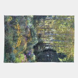 Tidigt flod i trädgården kökshandduk