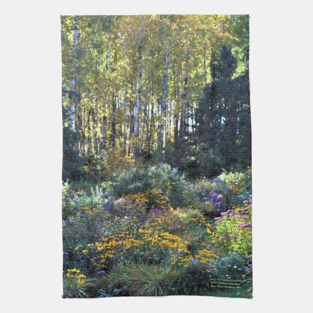 Tidigt flod i trädgården kökshandduk (Vertikal)