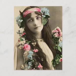 Tidigt Flower Child Vykort