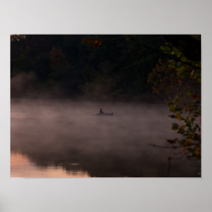 Tidigt Foggy Fishing Poster