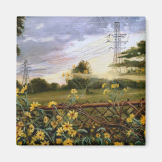 Tidigt från september till kväll Solnedgång Magnet