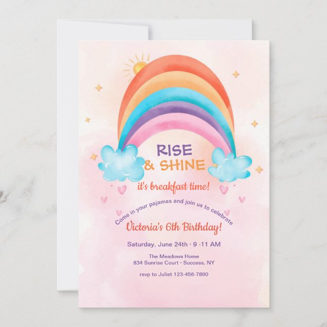 Tidigt God Födelsedagsfest Inbjudningar (Framsida)