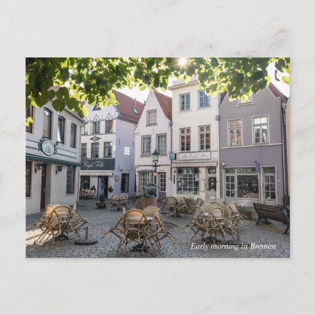 Tidigt God morgon i Bremen Vykort (Framsida)