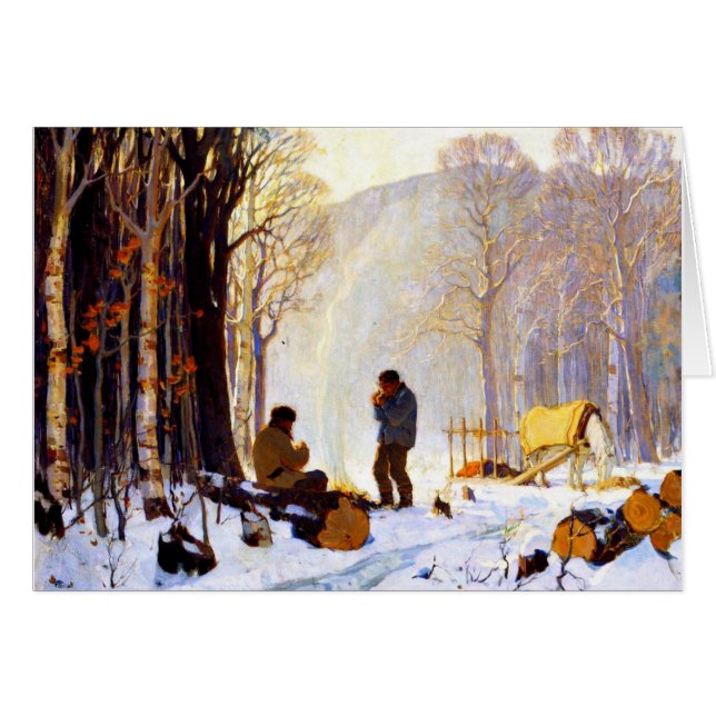 Tidigt God morgon i Skogen Hälsningskort (Framsidan Horizontal)