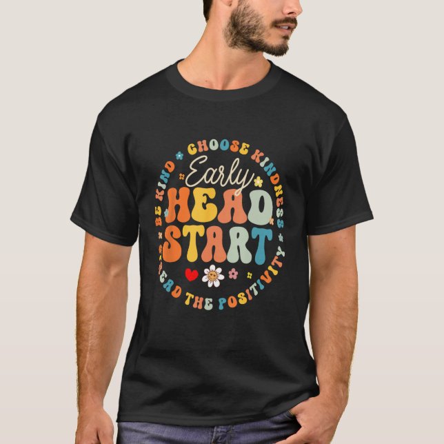 Tidigt Head Start Squad Homeschool Teacher Headsta T Shirt (Framsida)