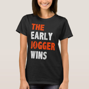 Tidigt Joggarn vinner Triathlon Marathon Raglan 1 T Shirt