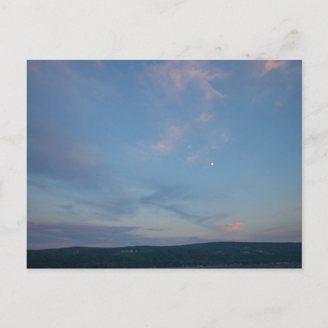 Tidigt kväll över Keuka Sjö, New York Vykort (Framsida)