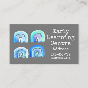 Tidigt Learning Center Daycare Blue regnbåge Visitkort