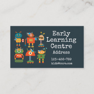 Tidigt Learning Center Daycare Business robots Visitkort