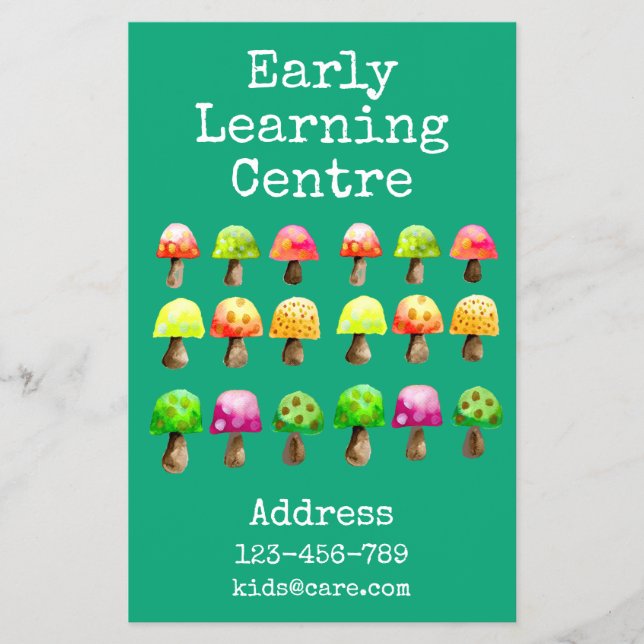 Tidigt Learning Center Daycare-champroom Flyer (Framsidan)