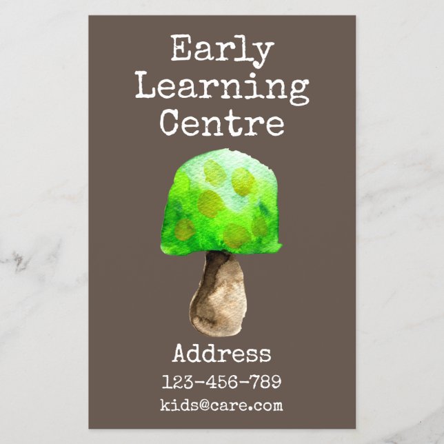Tidigt Learning Center Daycare-champroom Flyer (Framsidan)