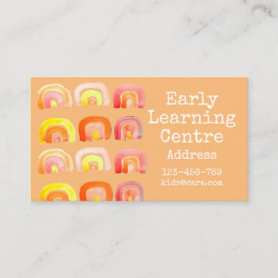 Tidigt Learning Center Daycare-regnbåge Visitkort